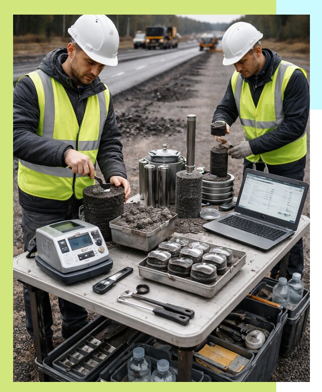 Сертификация асфальта: испытания и подтверждение в Тихвине