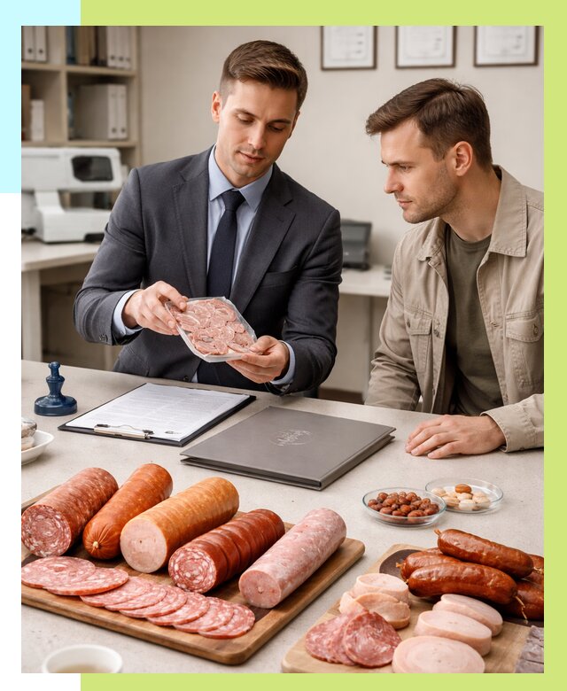 Сертификация колбасных изделий в Тихвине от 8196 р. | Алешин-Тхв