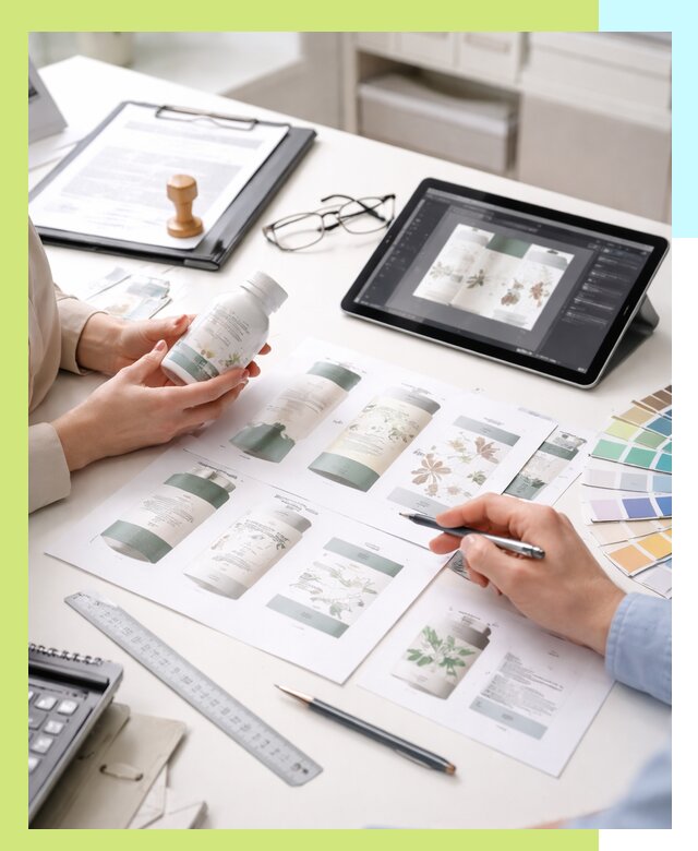 Профессиональная разработка дизайна и текста этикетки продукции в Тихвине