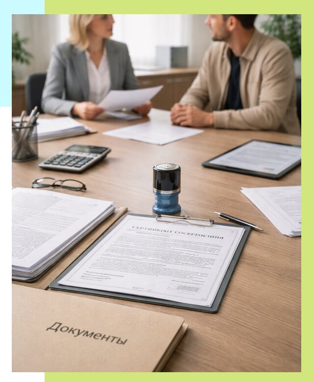 Сертификат соответствия на продукцию в Тихвине от 16392 р.|Алешин-Тхв