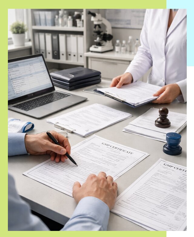 Оформление сертификата GMP в Тихвине для фармпроизводства