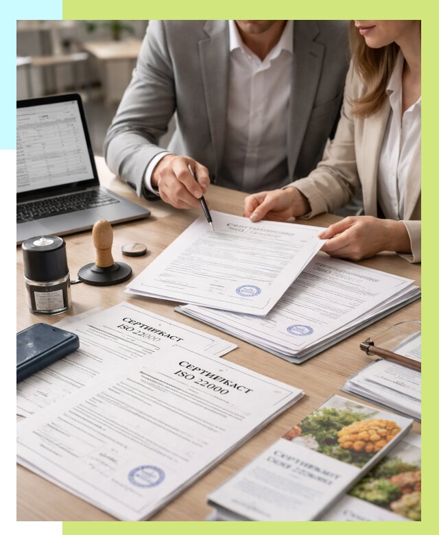 Сертификат ISO 22000 в Тихвине от 43712 р. под ключ | Алешин-Тхв